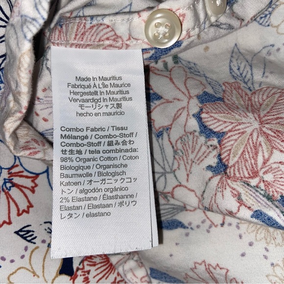 J Crew Shirt Mens Large Cotton Slim Fit Secret Wash Sewn Floral Stretch Preppy - Picture 8 of 12